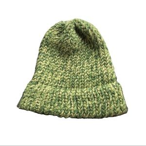 Green knitted hat